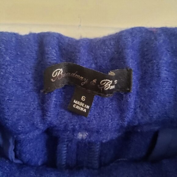 Broadway and Broome Drawstring Knit Pants Casual Flat Front Blue Womens 6 - Picture 4 of 14